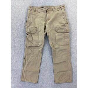 Duluth Trading Company Flex Fire Hose Pants Mens Size 36x30 Khaki Cargo Workwear